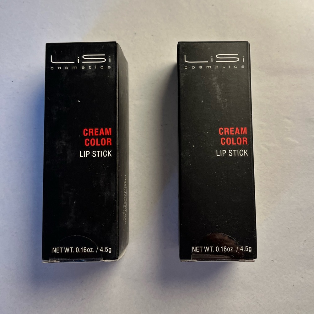 Lisi Cosmetics Cream Color Lipstick - Red Carpet and Daylight Savings sealed